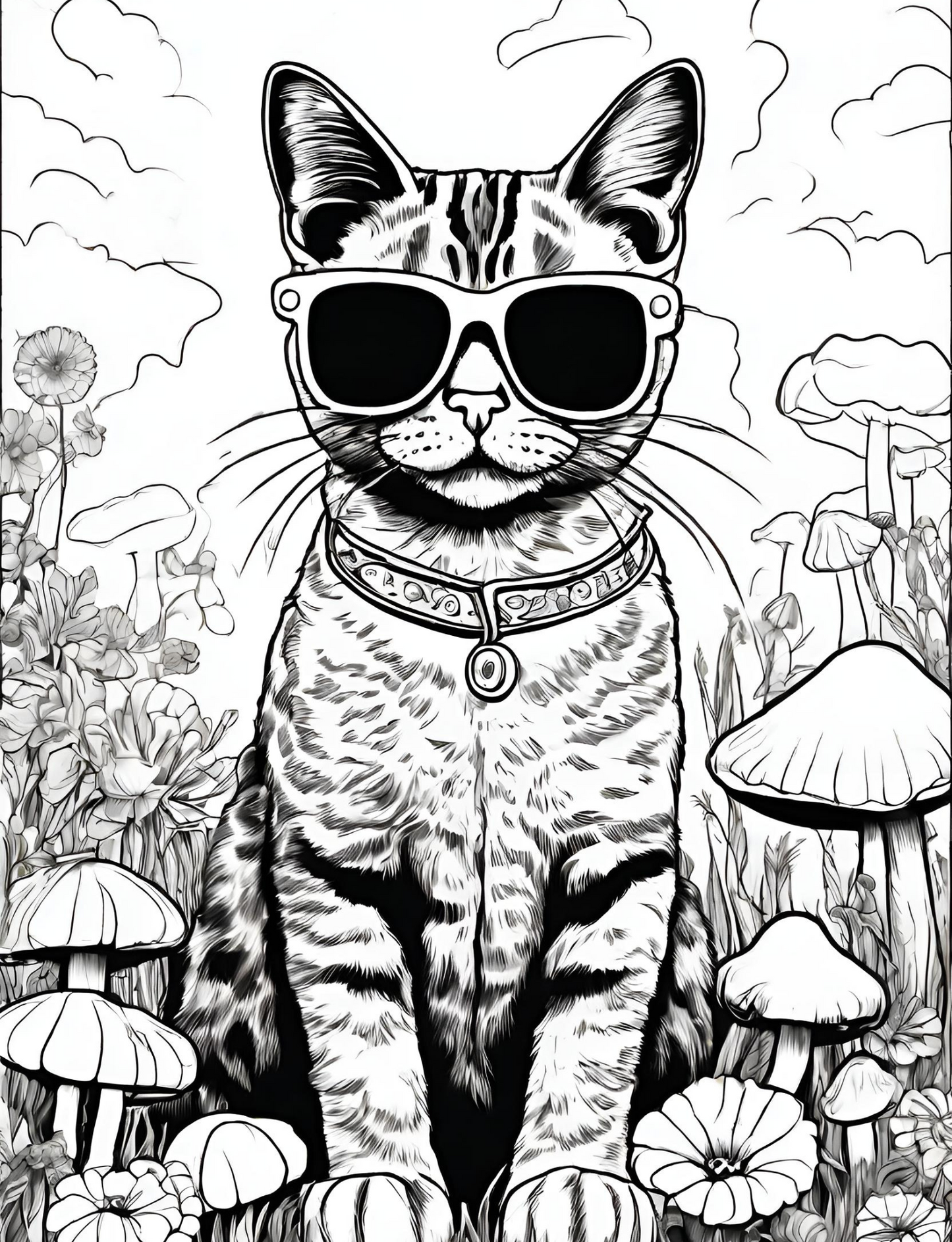 Sticky the Kitty - Psychedelic Coloring Book!