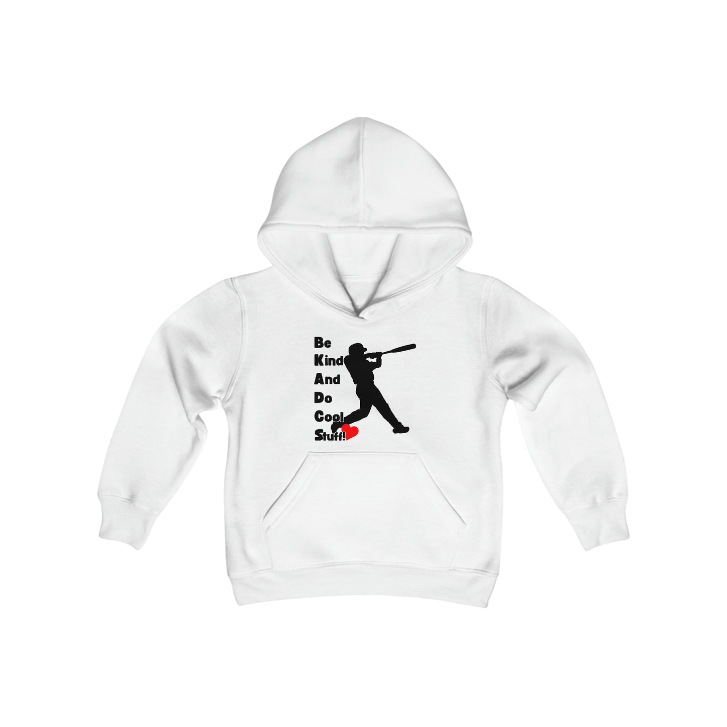 Be Kind And Do Cool Stuff-Baseball-Youth Heavy Blend Hooded Sweatshirt