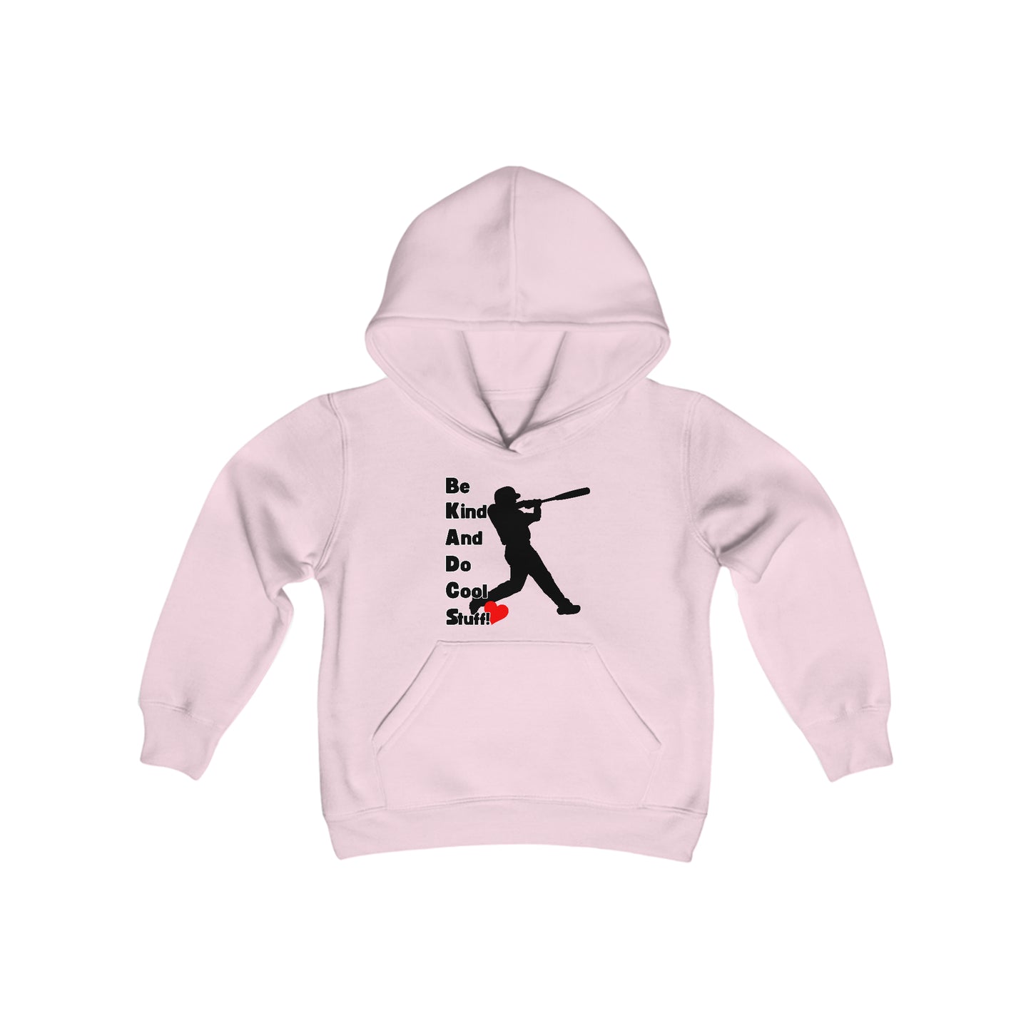 Be Kind And Do Cool Stuff-Baseball-Youth Heavy Blend Hooded Sweatshirt