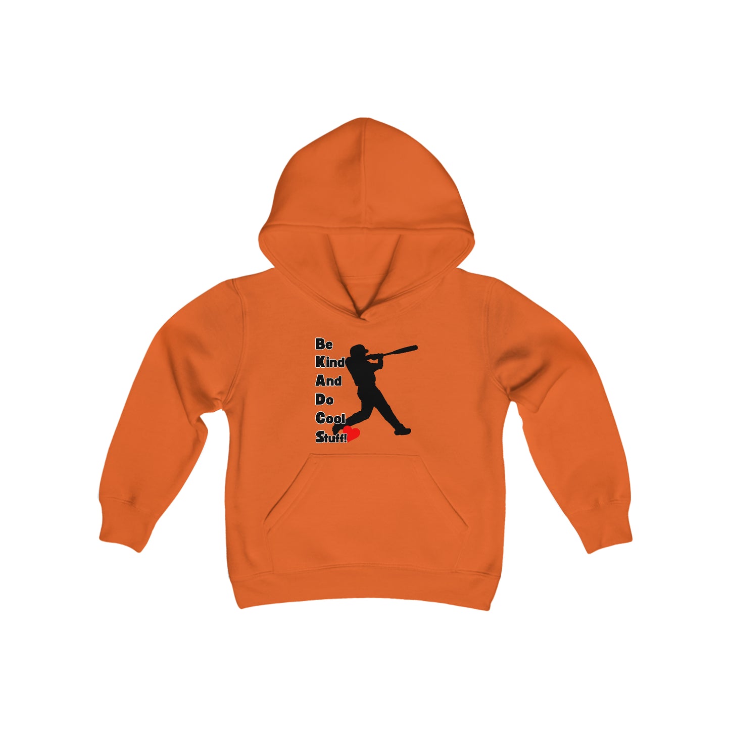 Be Kind And Do Cool Stuff-Baseball-Youth Heavy Blend Hooded Sweatshirt