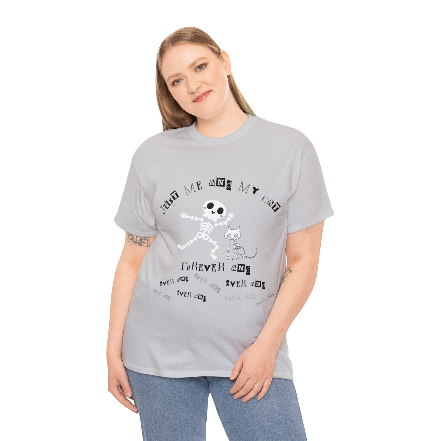 Just Me And My Cat - Extra Soft Unisex Heavy Cotton Tee