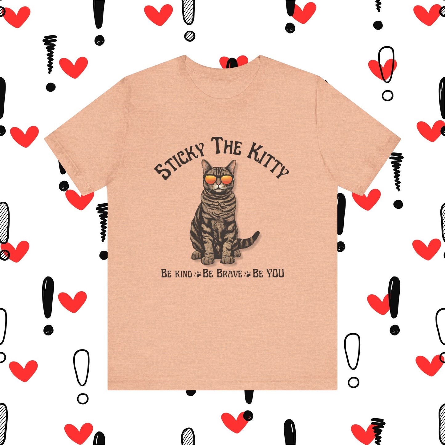 Stick-man Be Kind, Be Brave, Be YOU - Super Soft Unisex Jersey Short Sleeve Tee