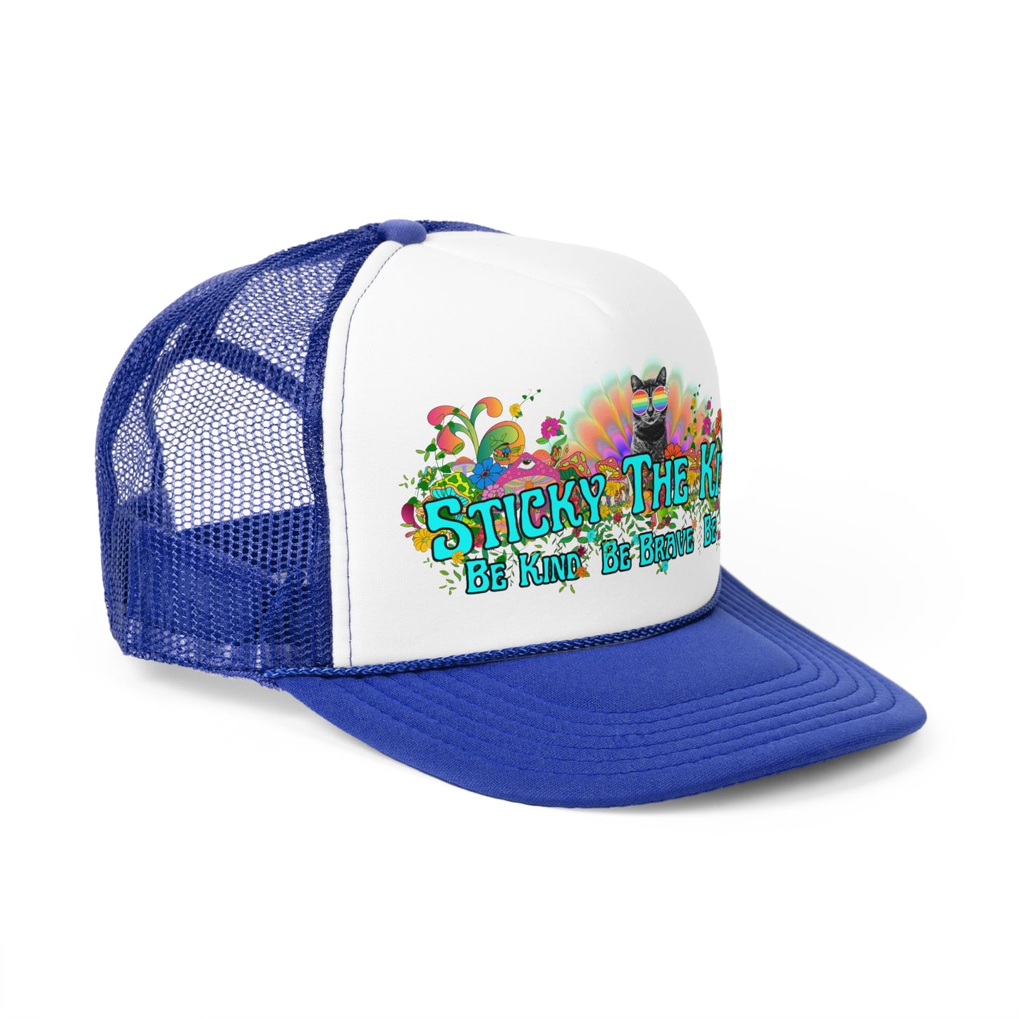 Sticky the Kitty Trucker Cap - Be Kind, Be Brave, Be You
