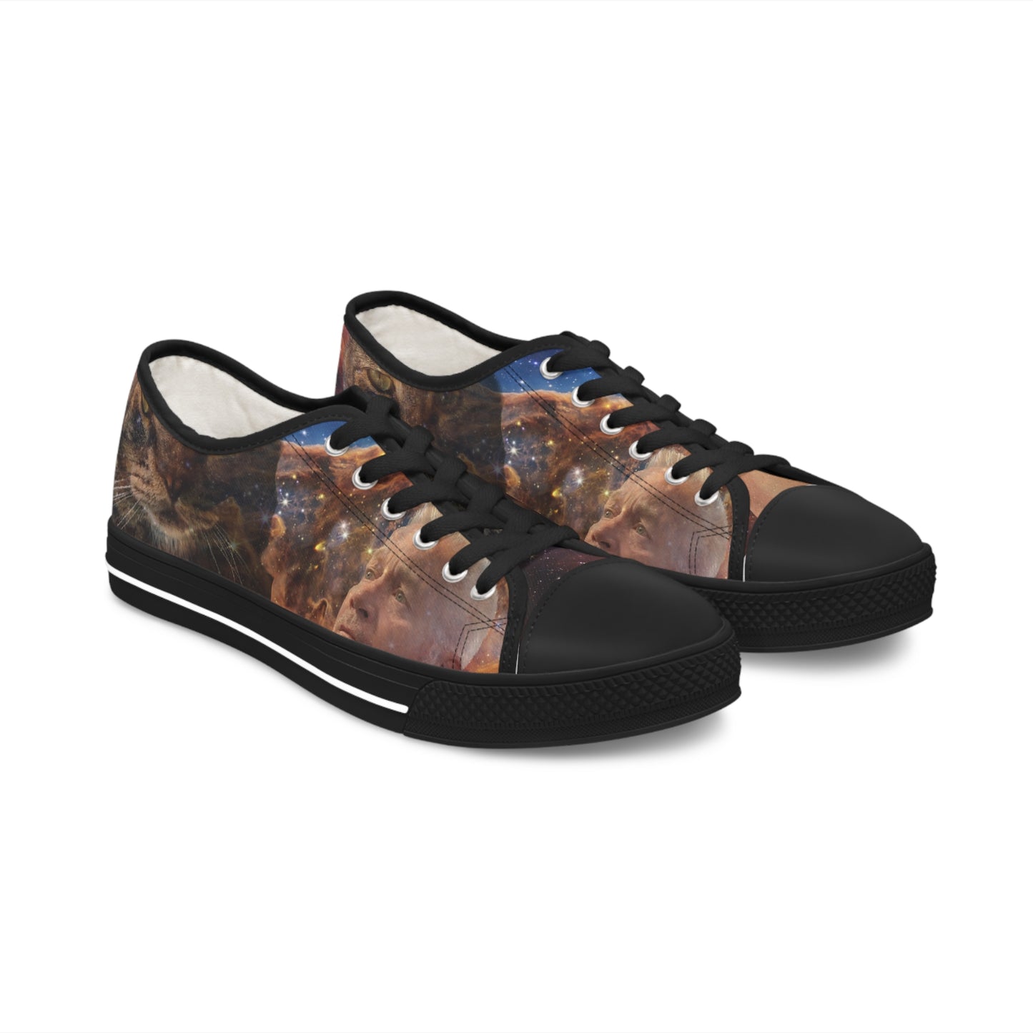 Chuck Loves Sticky Galaxy Portrait, Sticky Foundation Women's Low Top Sneakers