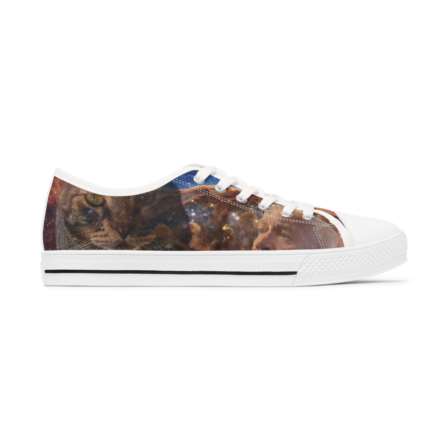 Chuck Loves Sticky Galaxy Portrait, Sticky Foundation Women's Low Top Sneakers