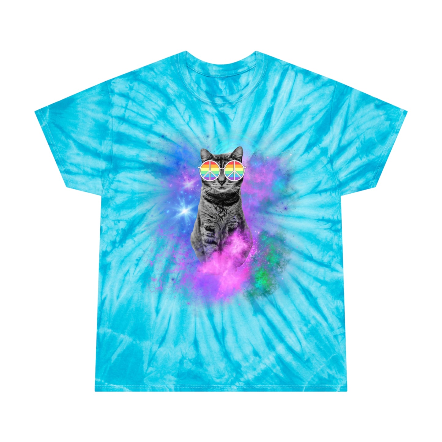 Peace Flower Sticky - Galaxy Tie-Dye Tee!