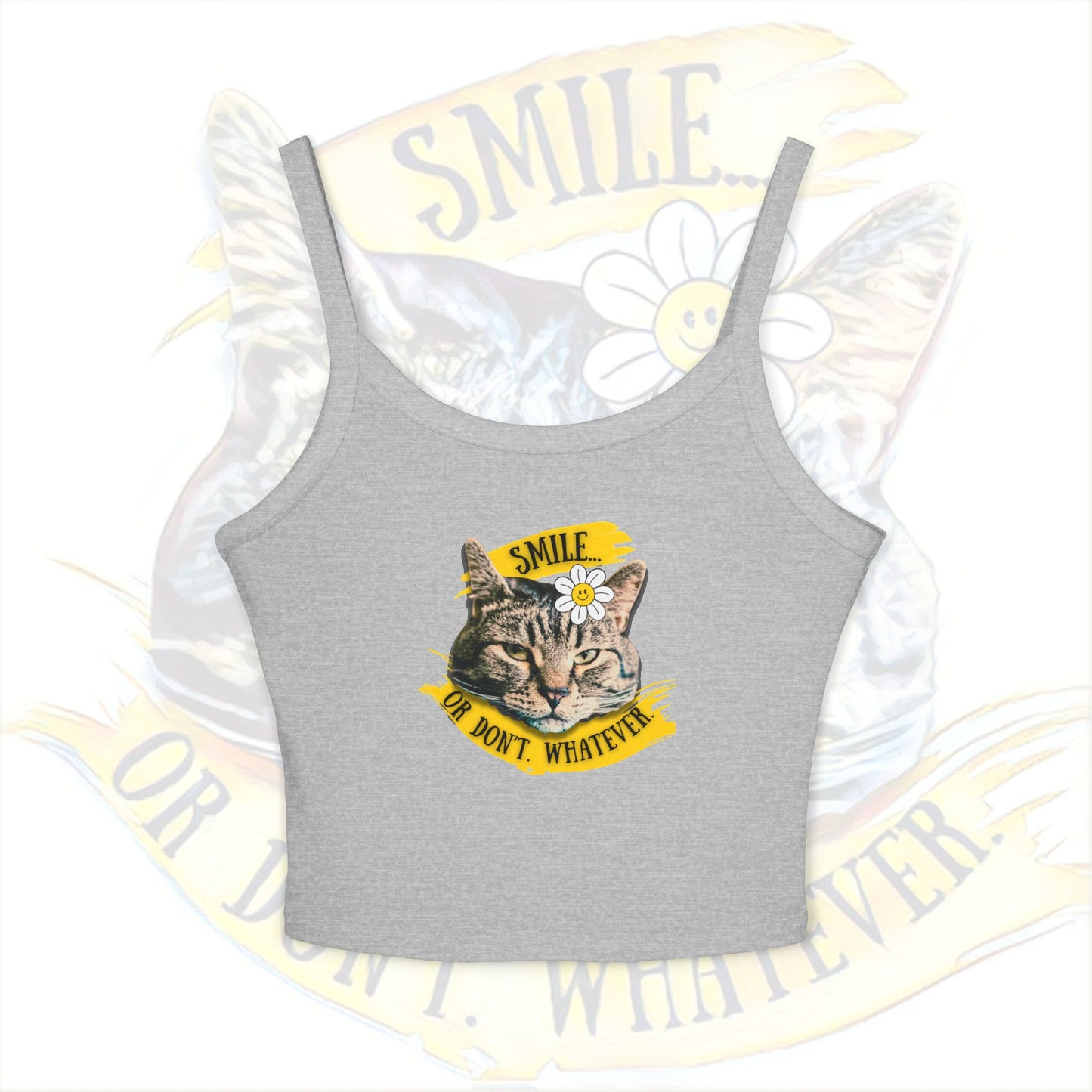 Smile, Or Don't - Women's Spaghetti Strap Tank
