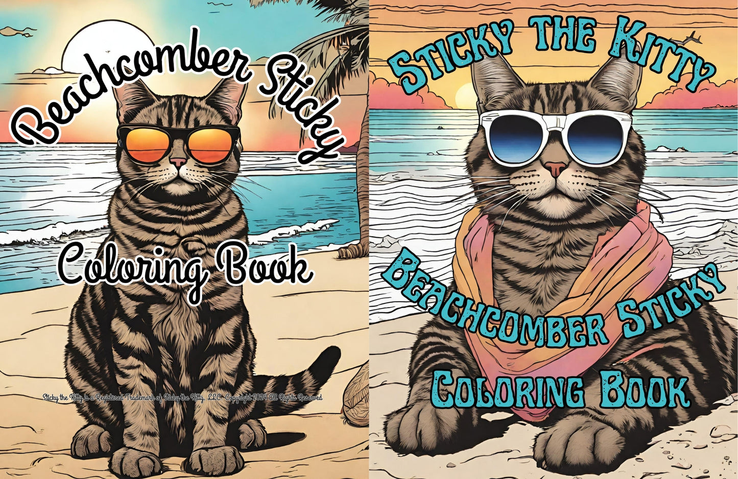 Sticky the Kitty - Beachcomber Sticky Coloring Book (It's really for you, parents!)