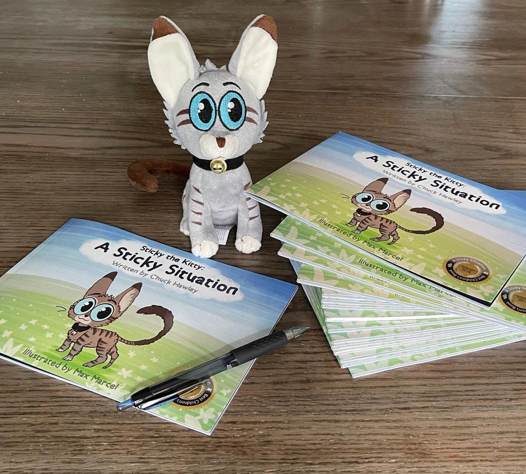 Sticky Book Bundle! All 3 Award Winning Sticky books, PLUS a Sticky stuffie to read them with!