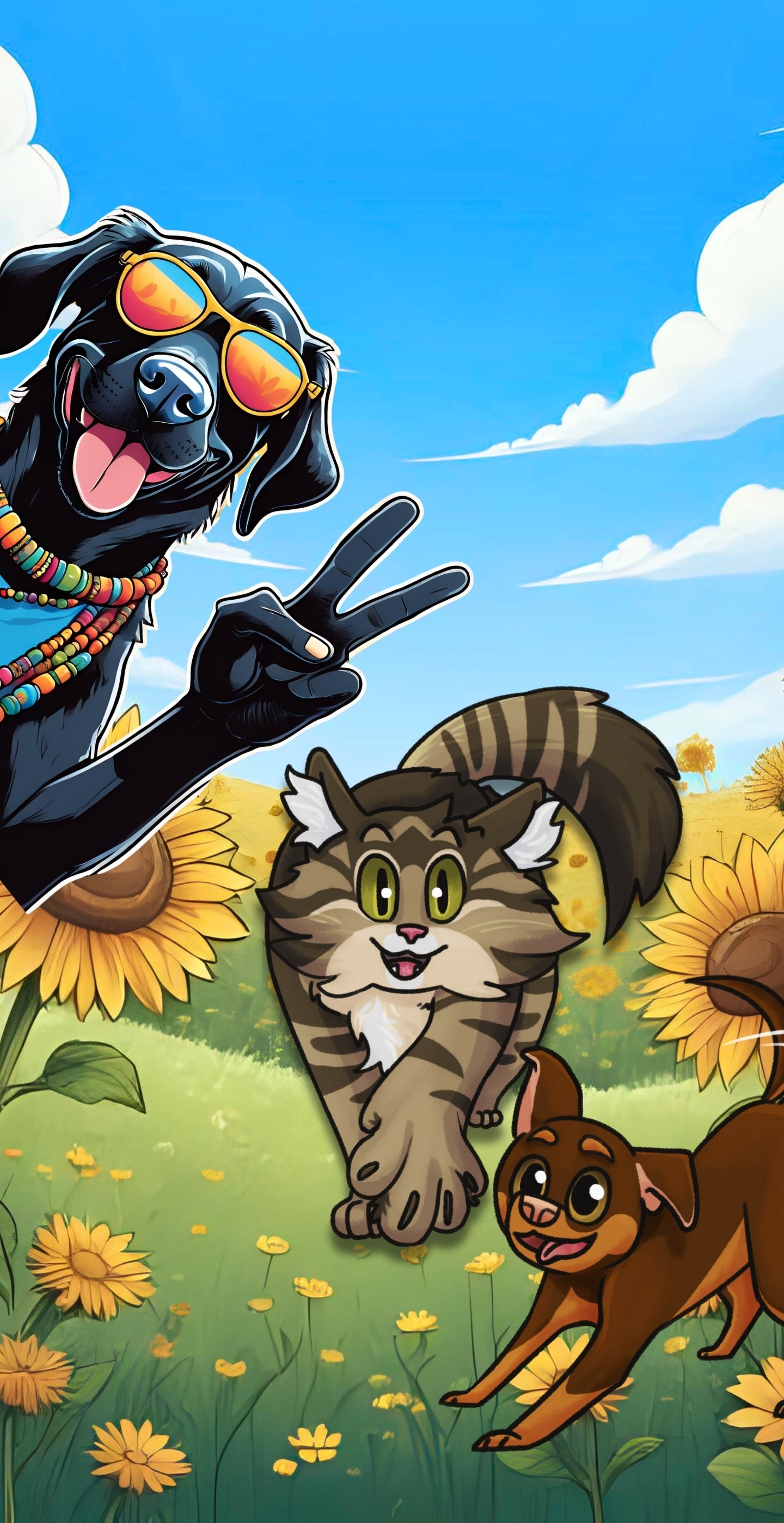 Sunflower Shenanigans Lock Screen