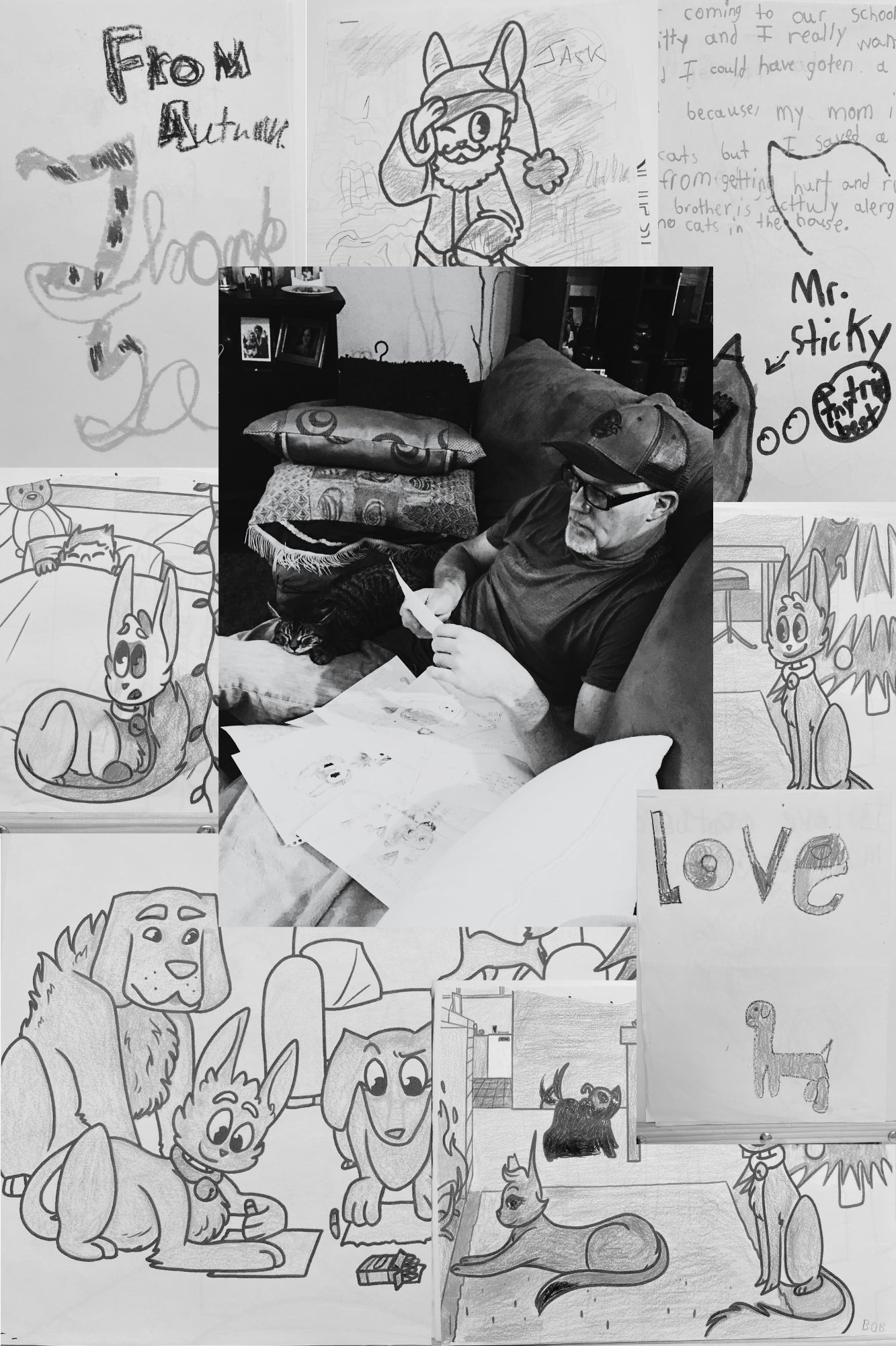 Cats Find You; The Important Stuff (Personalized and Signed by Chuck and, more importantly, Sticky!)