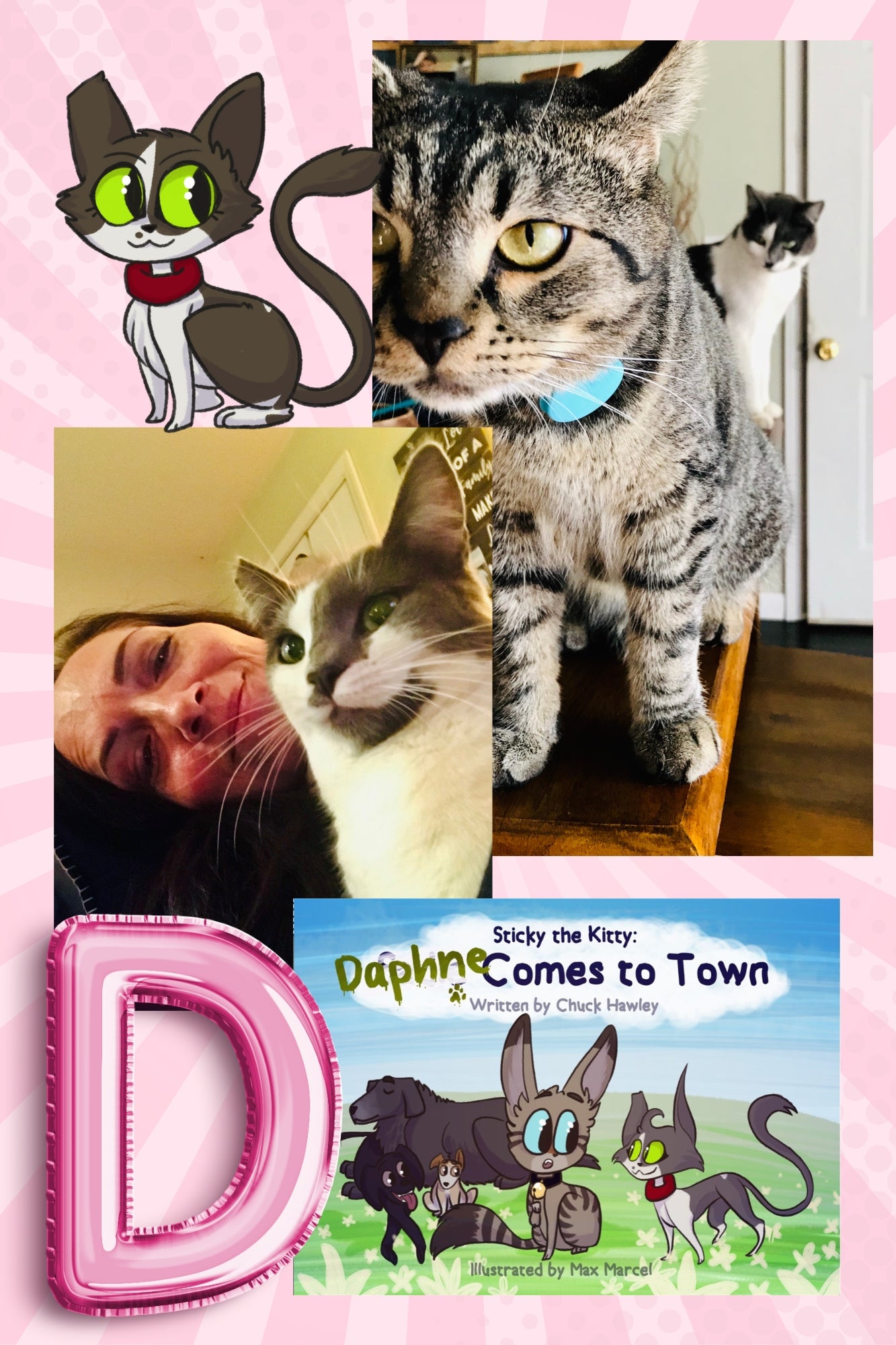 Cats Find You; 2nd Edition (Personalized and signed by Chuck and more importantly, Sticky)