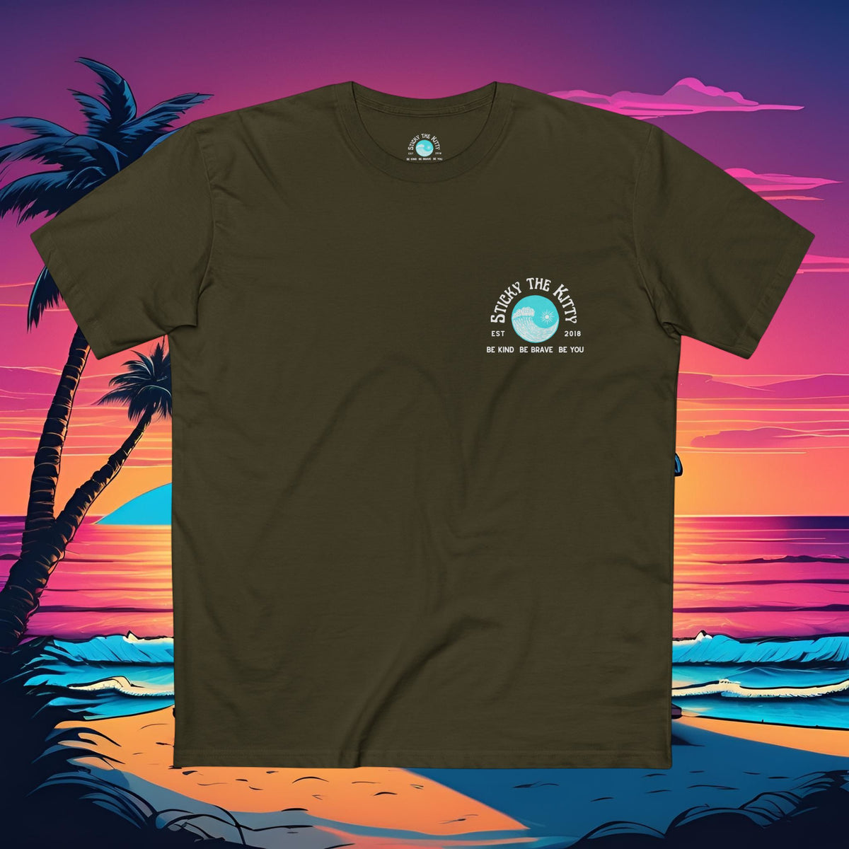 Sticky Block Print Surfer Logo