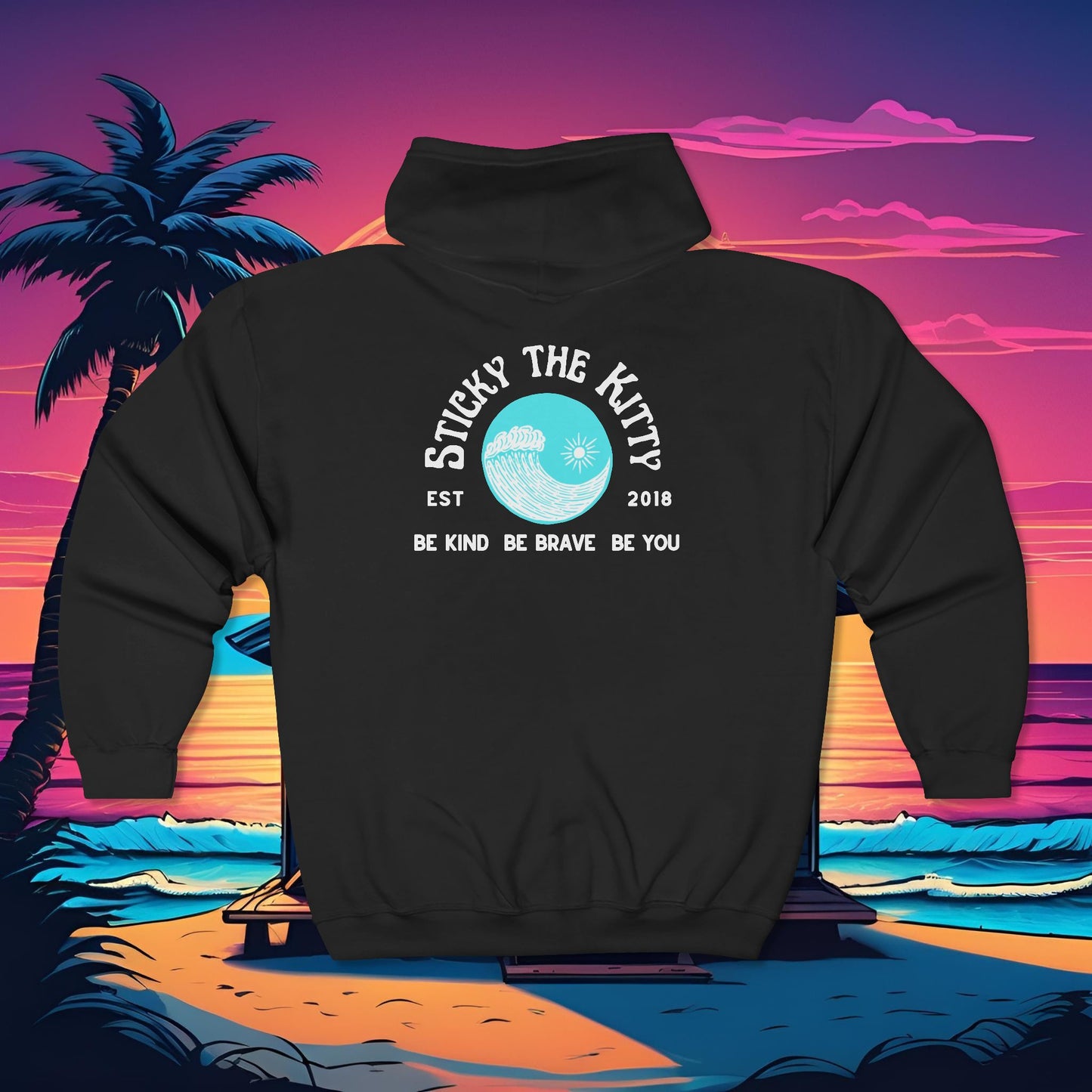 Heavy Blend EST 2018 Full Zip Hooded Sweatshirt