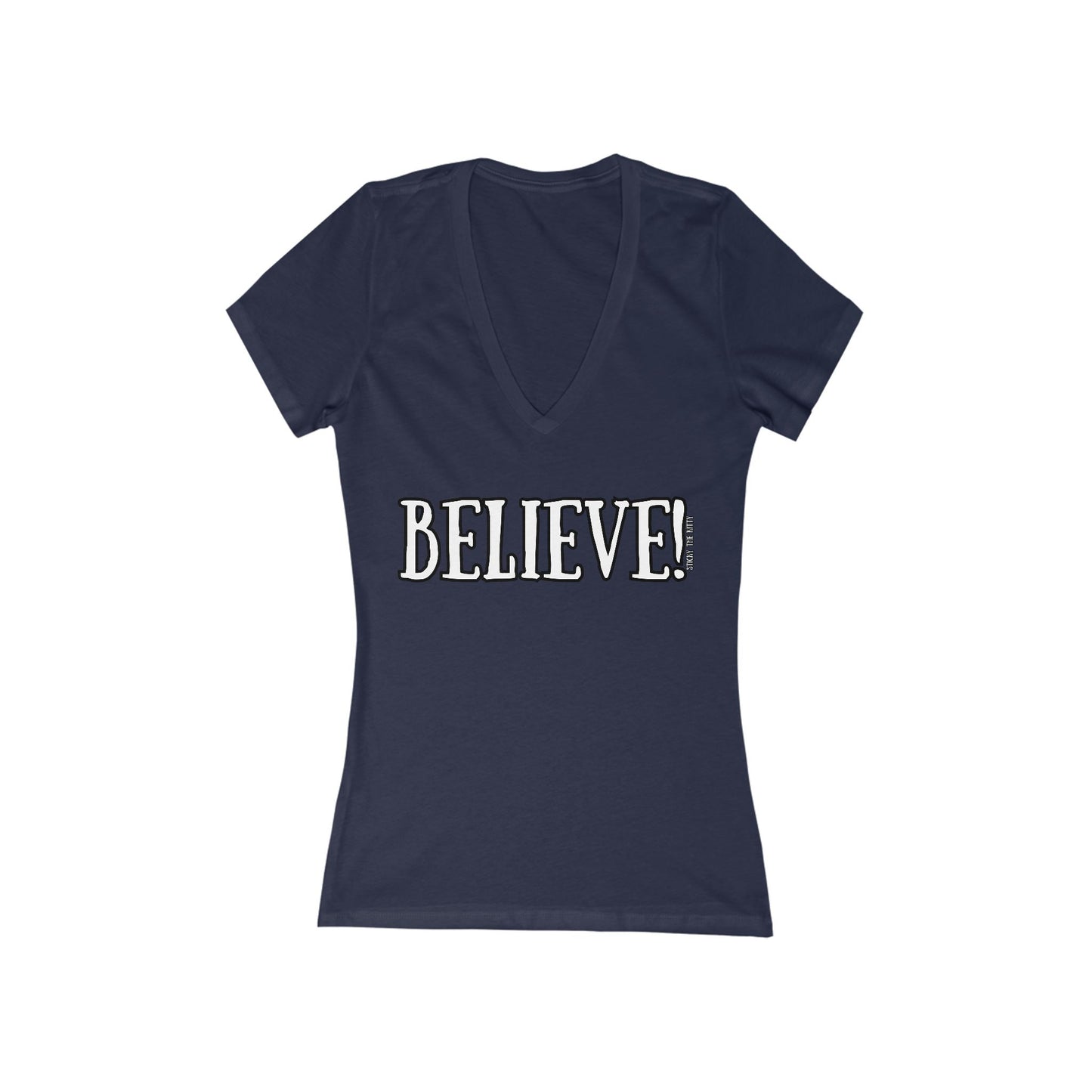 Believe! - Women's Deep V-Neck Tee