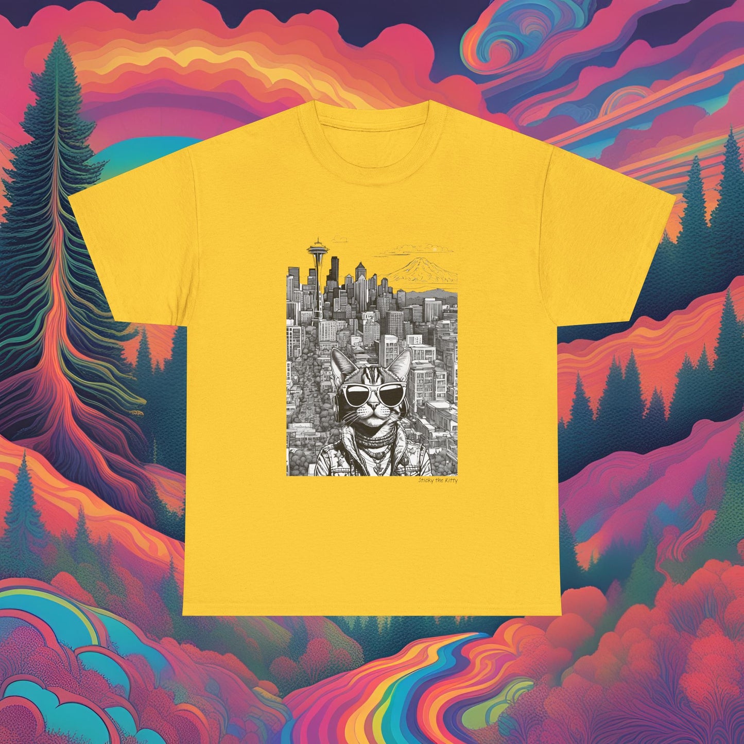 Sticky's World Tour Seattle Adult Size!  - Ultra Cotton Super Comfy Tee