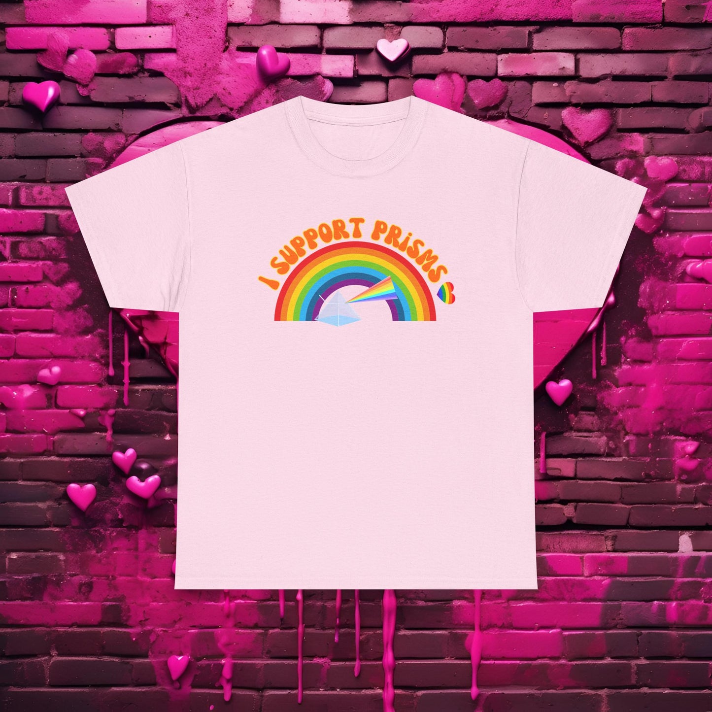 I Support Prisms Rainbow Tee — Science Graphic T-Shirt