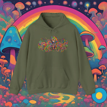 Hippie Sticky Flower 2 - Unisex Heavy Blend™ Hooded Sweatshirt