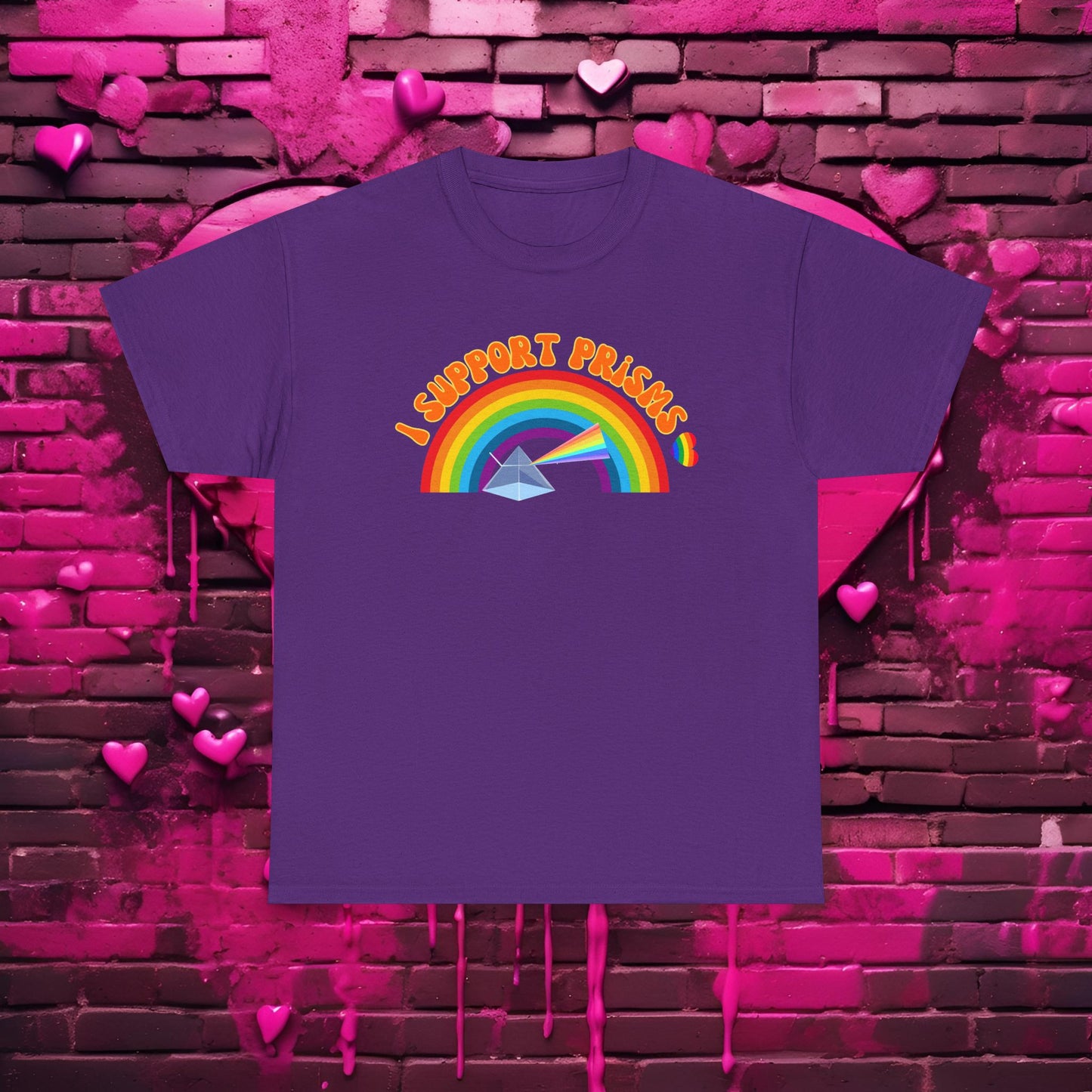 I Support Prisms Rainbow Tee — Science Graphic T-Shirt