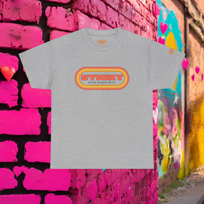 Retro 'Sticky' Logo Tee — Vintage 70's Graphic T-Shirt
