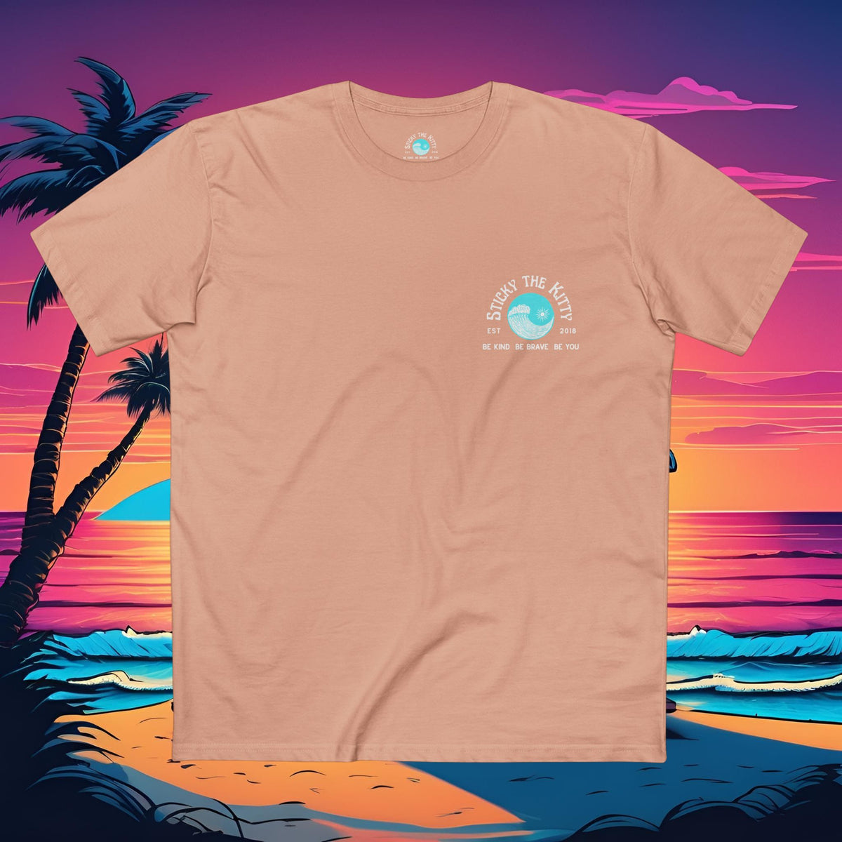 Sticky Block Print Surfer Logo