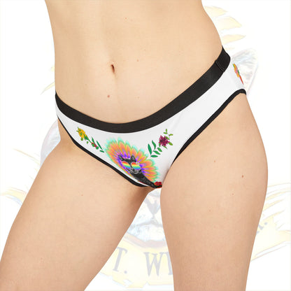 Sticky Jungle Women's Underwear, Fun & Whimsical Panties, Floral Design Lingerie, Cute Gift Idea for Cat Lovers, Everyday Comfort Wear