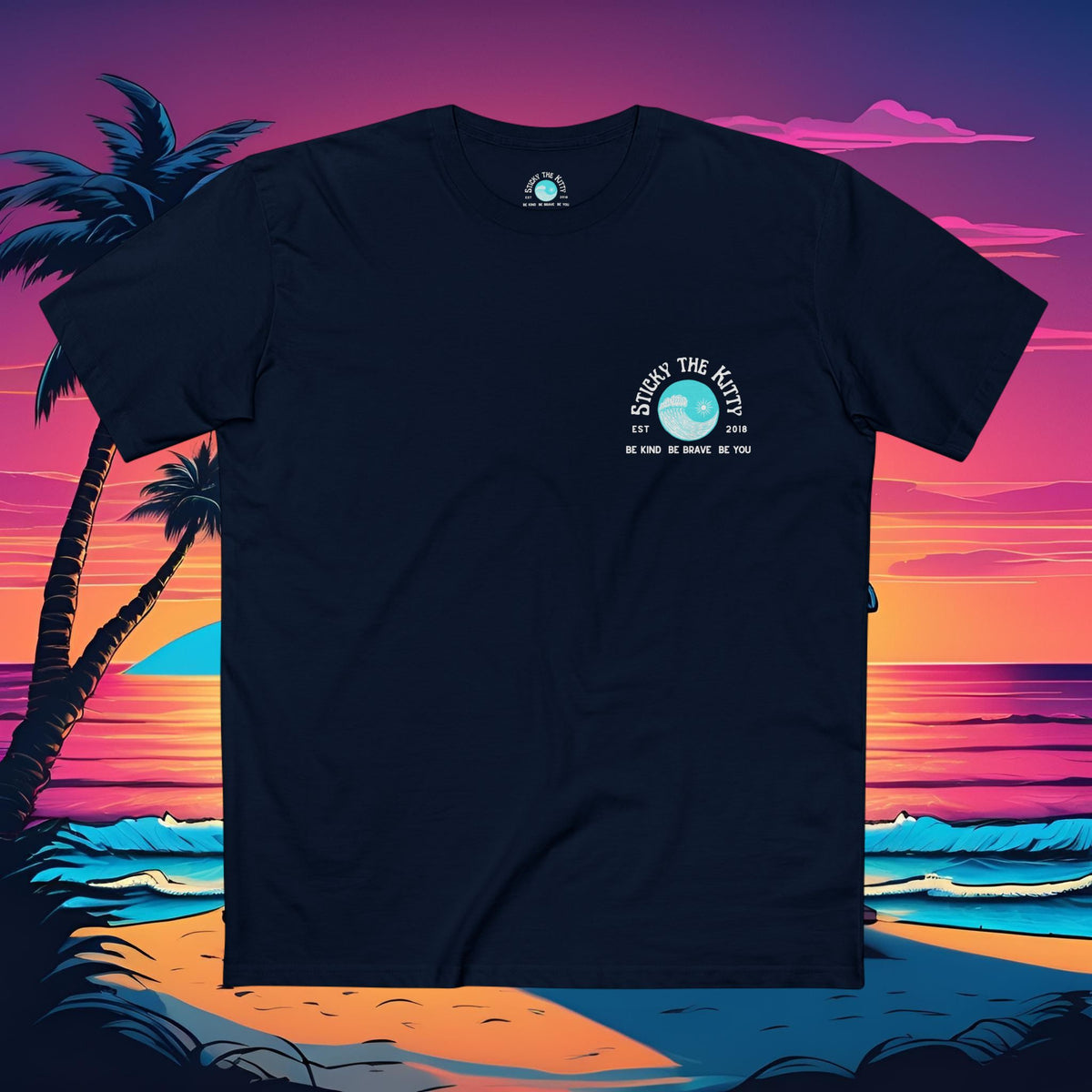 Sticky Block Print Surfer Logo