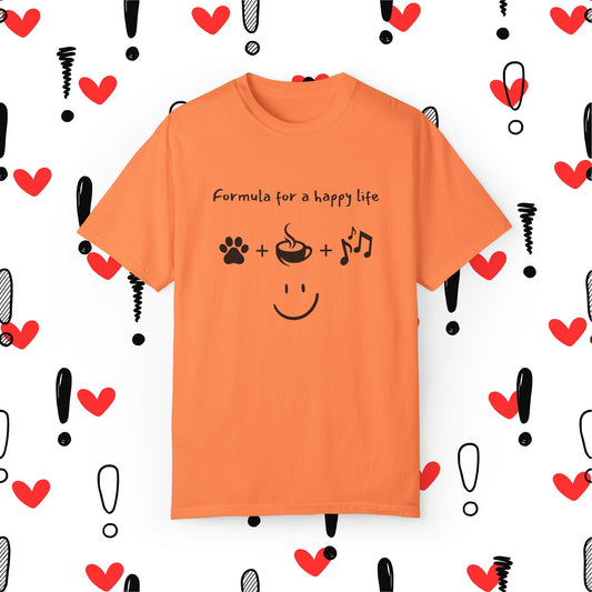 Happiness Formula - Super Soft Unisex Garment-Dyed T-shirt