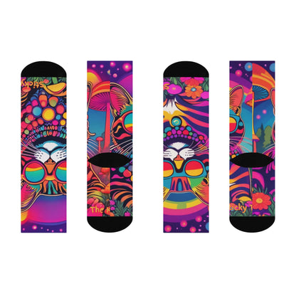 Psychedelic Sticky - SUPER COMFY Cushioned Crew Socks