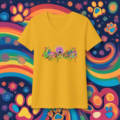 Sticky Floral Logo Women's V-Neck