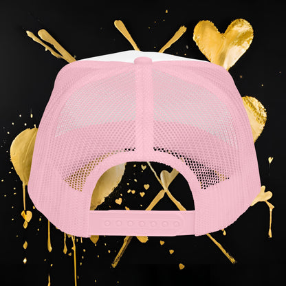 Sticky Retro Sun Trucker Hat — "Be Kind Be Brave Be You" Foam Mesh Cap