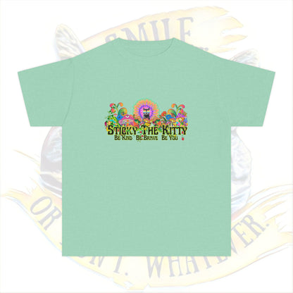 🌈 Sticky the Kitty “Be Kind. Be Brave. Be You.” Kids Tee