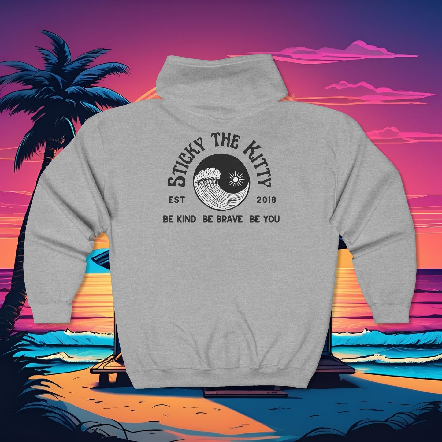 Heavy Blend EST 2018 Full Zip Hooded Sweatshirt