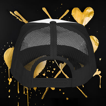Sticky Retro Sun Trucker Hat — "Be Kind Be Brave Be You" Foam Mesh Cap