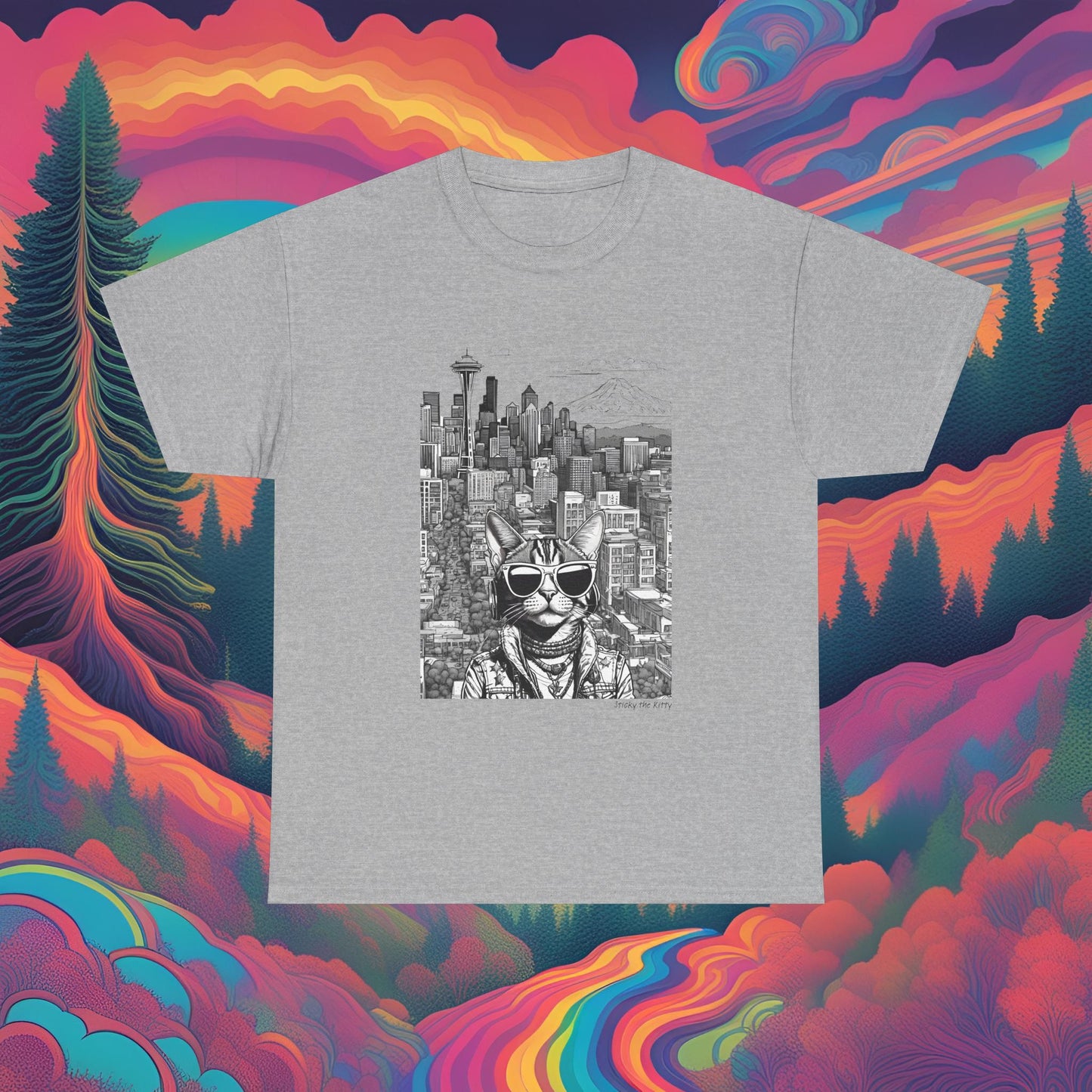 Sticky's World Tour Seattle Adult Size!  - Ultra Cotton Super Comfy Tee