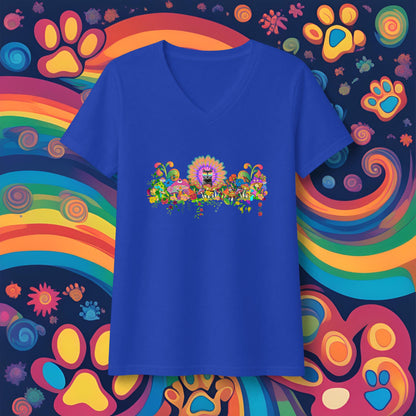 Sticky Floral Logo Women's V-Neck