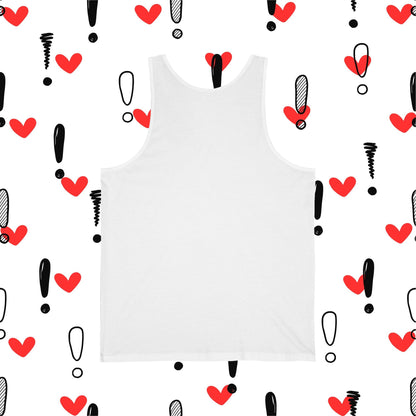 Are you being nice today? Peace Sign - Real Fit Unisex Jersey Tank