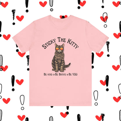 Stick-man Be Kind, Be  Brave, Be YOU - Super Soft Unisex Jersey Short Sleeve Tee