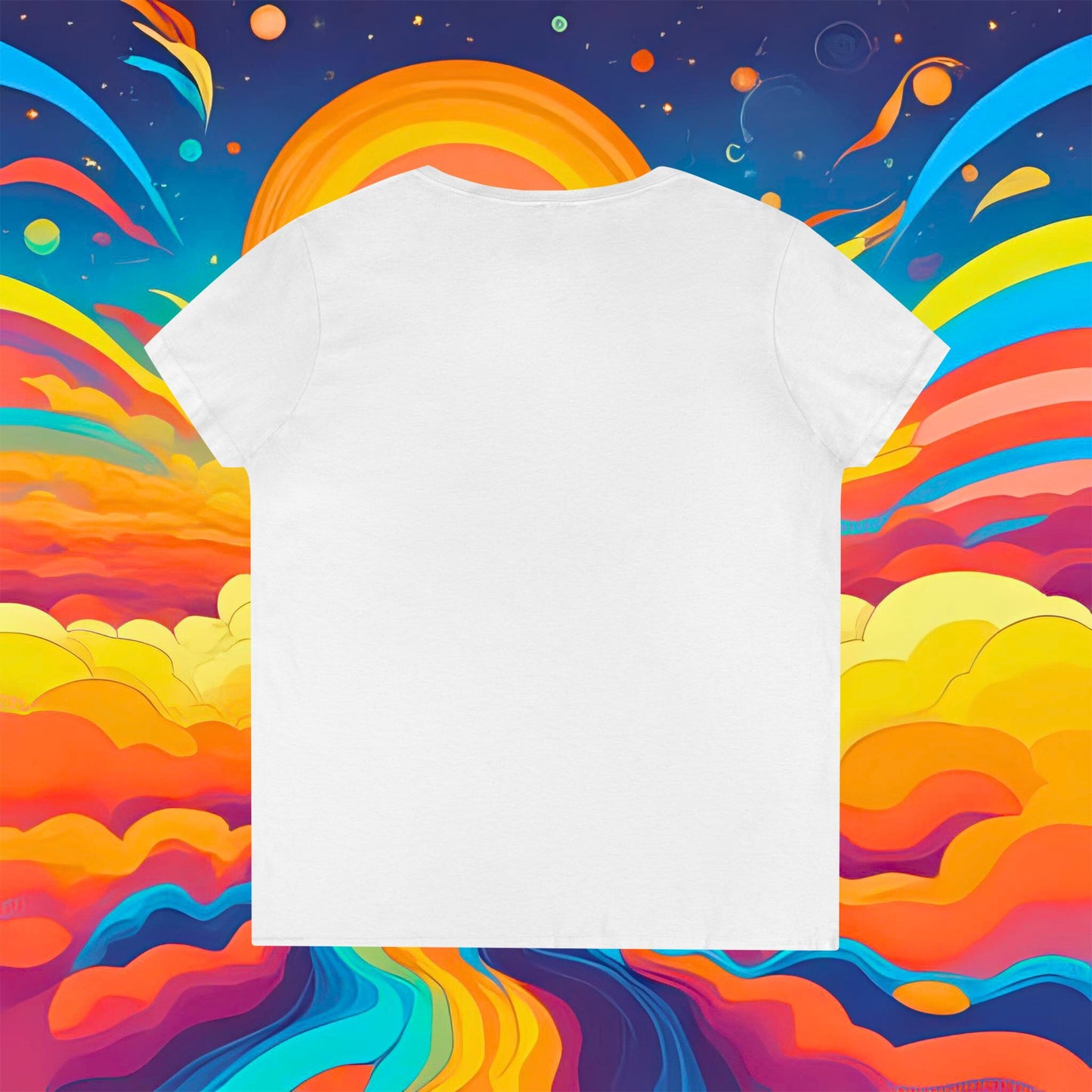 Ladies' V-Neck T-Shirt — "Sticky the Kitty" World Tour 2026 Graphic Tee