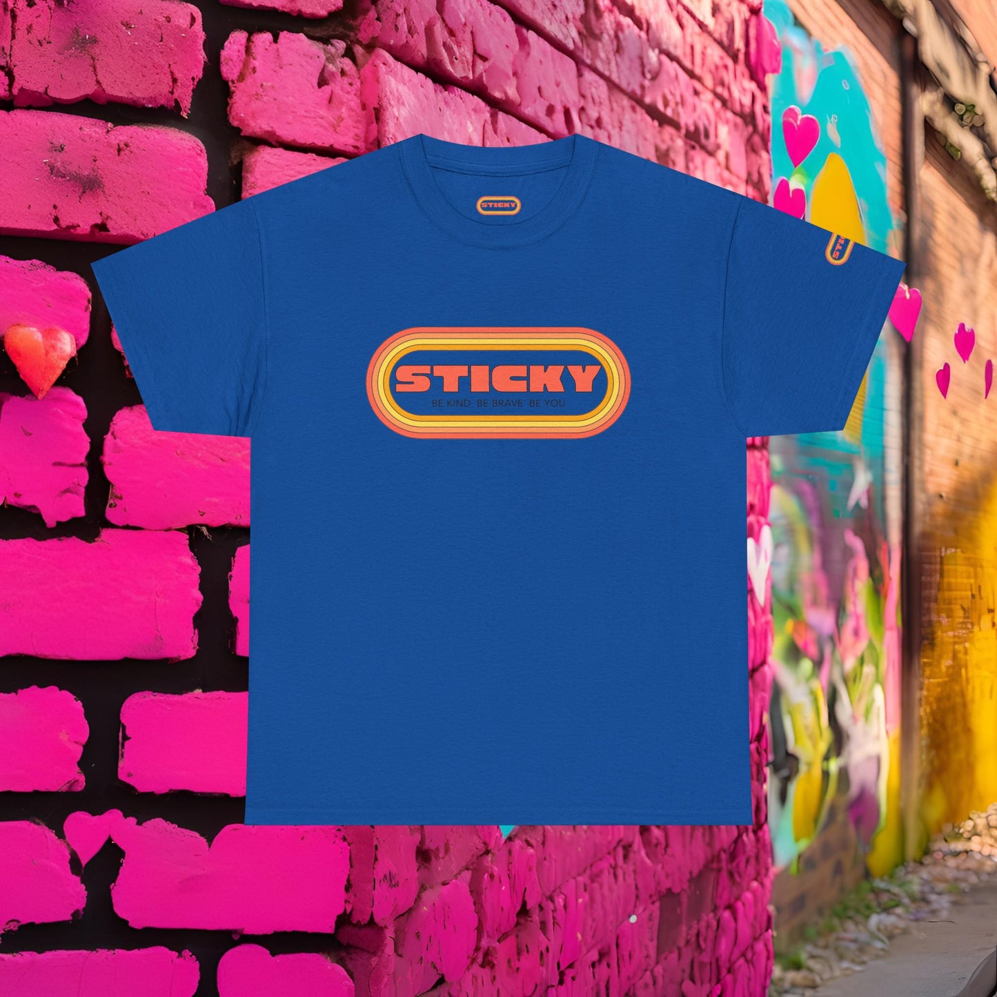 Retro 'Sticky' Logo Tee — Vintage 70's Graphic T-Shirt