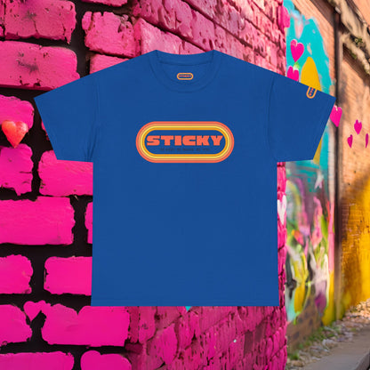 Retro 'Sticky' Logo Tee — Vintage 70's Graphic T-Shirt