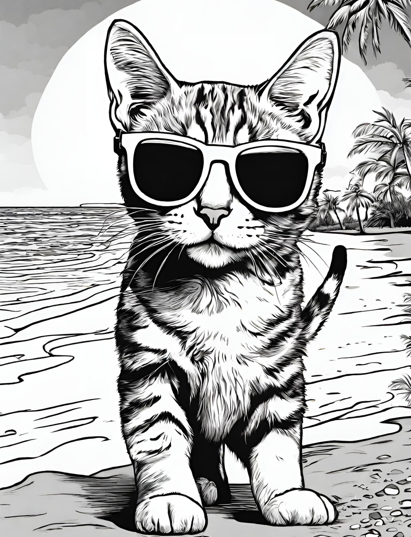 Sticky the Kitty - Beachcomber Sticky Coloring Book (It's really for you, parents!)