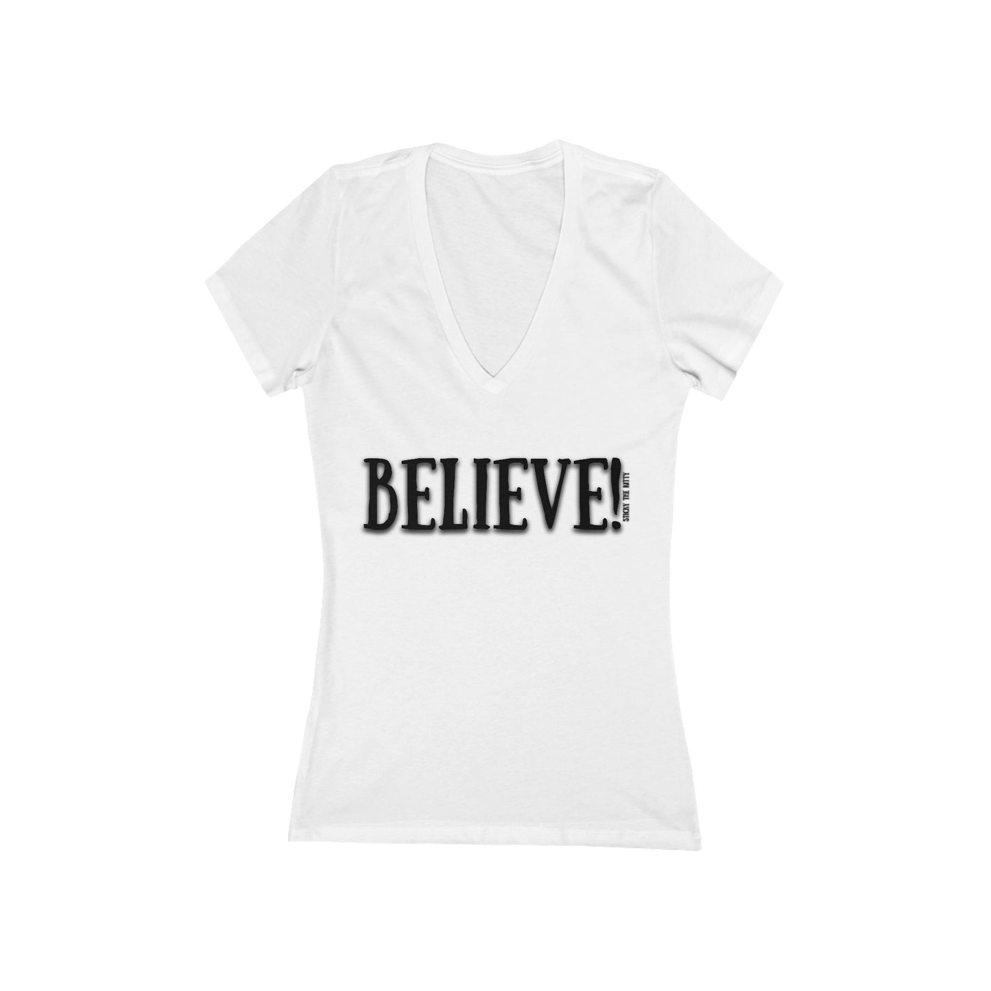 Believe! - Women's Deep V-Neck Tee