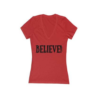 Believe! - Women's Deep V-Neck Tee