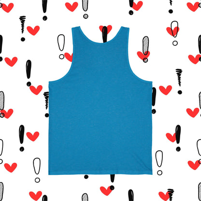 Are you being nice today? Peace Sign - Real Fit Unisex Jersey Tank