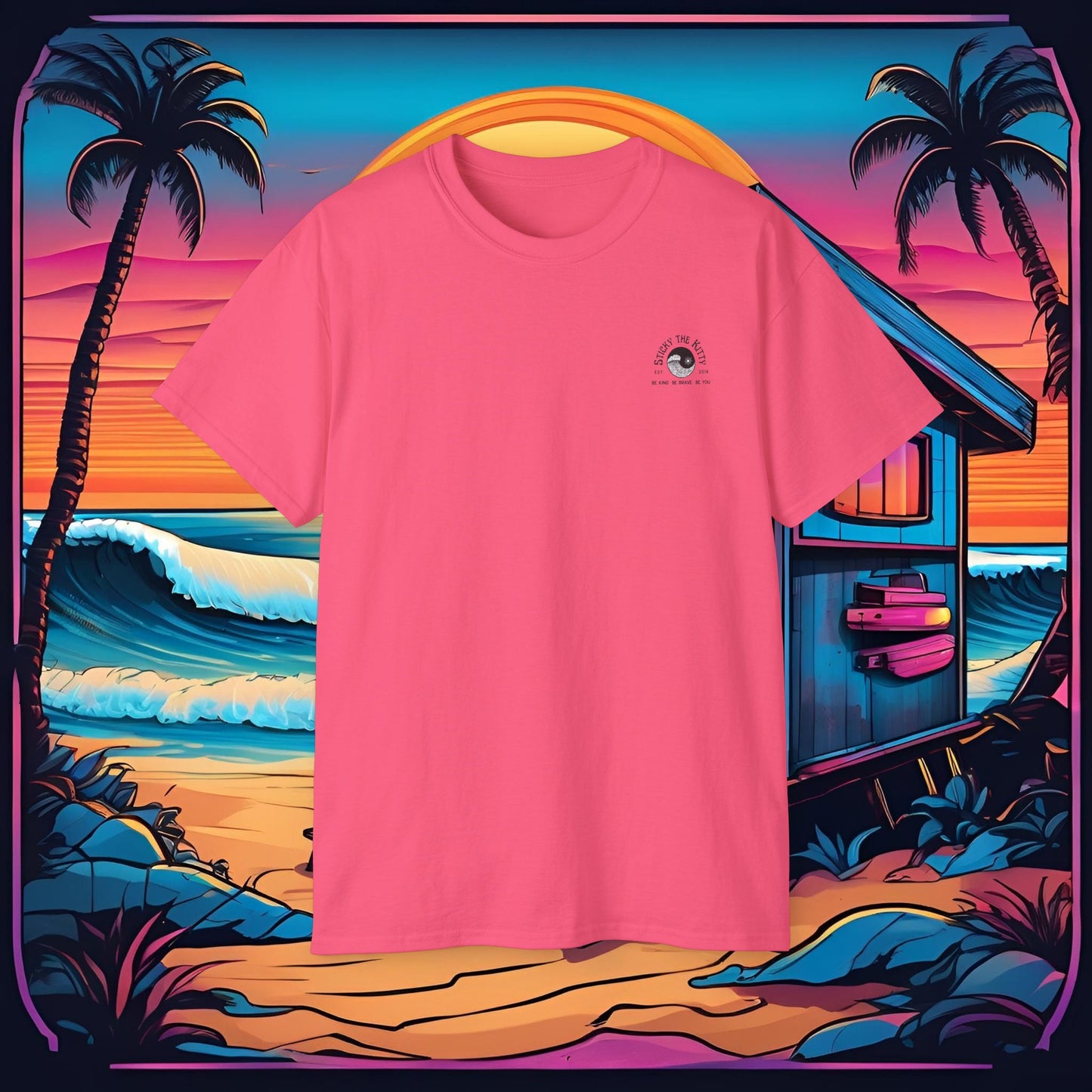 EST 2018 — Retro Surf Graphic Cotton Shirt