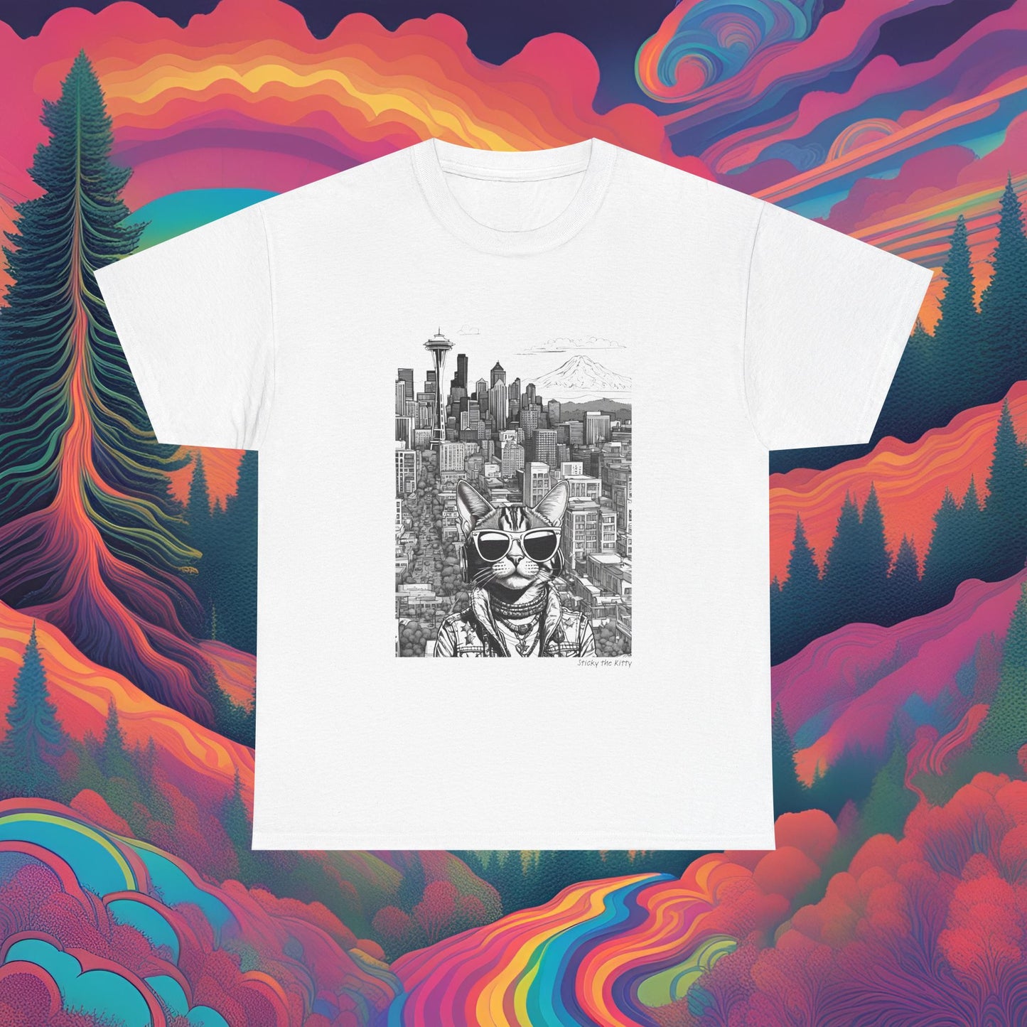 Sticky's World Tour Seattle Adult Size!  - Ultra Cotton Super Comfy Tee