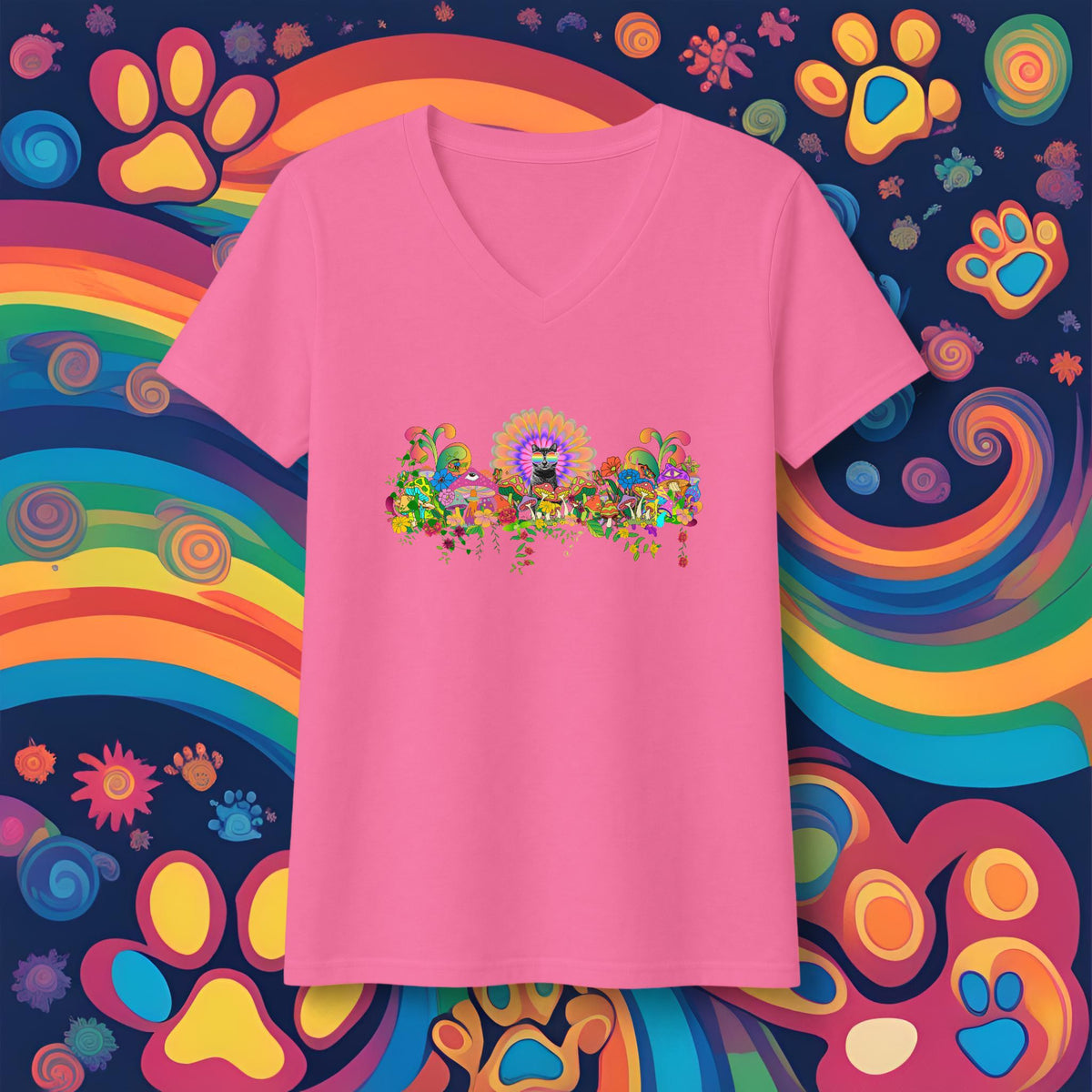 Sticky Floral Logo Women's V-Neck