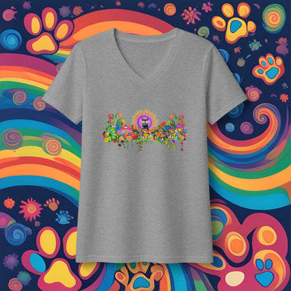 Sticky Floral Logo Women's V-Neck