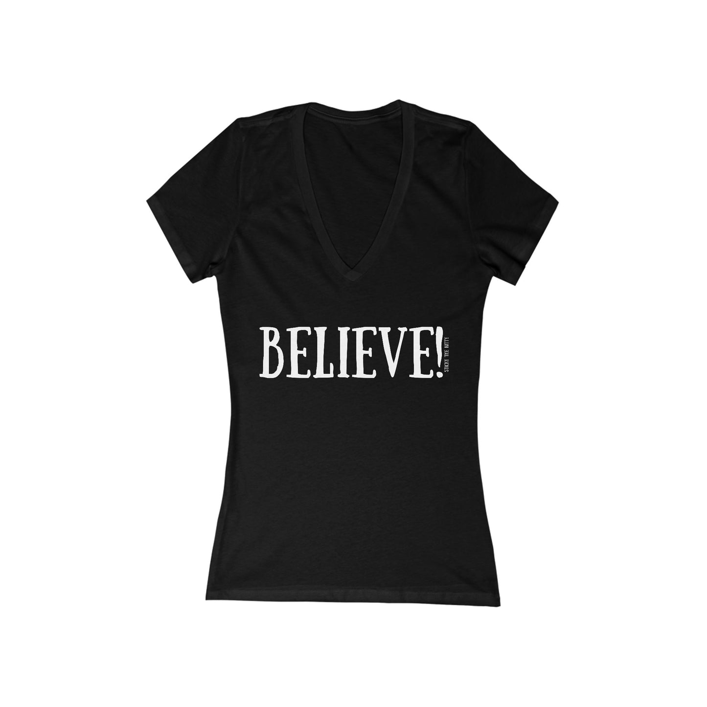 Believe! - Women's Deep V-Neck Tee